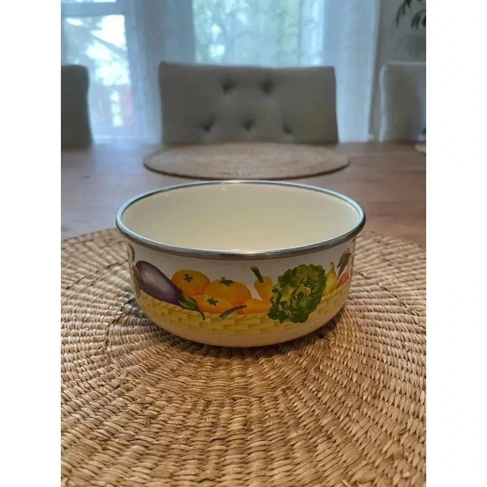 Vintage Metal Vegetable Bowl